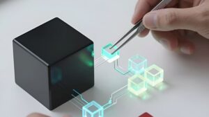 Руки дизайнера выбирают между монолитом и сетью кубов, определяя микросервисы против Монолита архитектурный выбор 2026